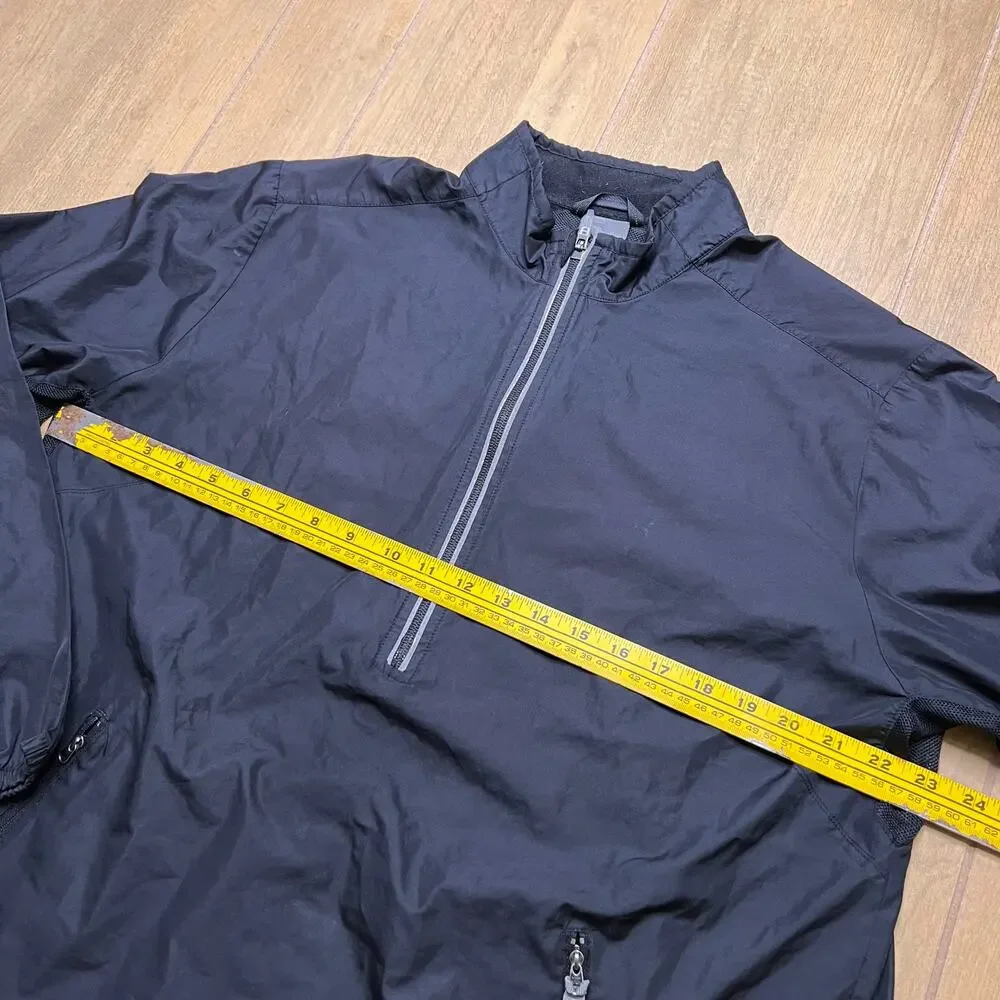 VINTAGE‎ Nike Jacket Mens XL (16-18) Black Windbreaker Running Swoosh Track